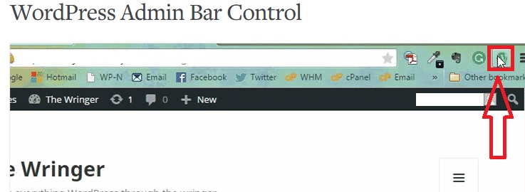 control admin bar hamyarwp