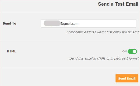 send test Email