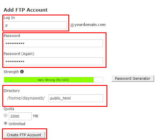 ftp account- انتقال فایل‌ های وردپرس با FTP