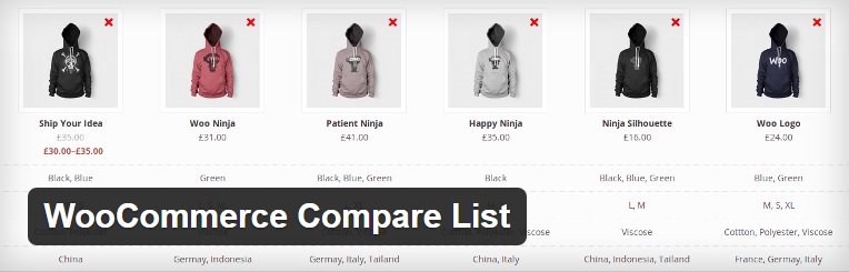 مقایسه محصولات ووکامرس WooCommerce Compare List