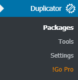 duplicator menu- فهرست داپلیکیتور 