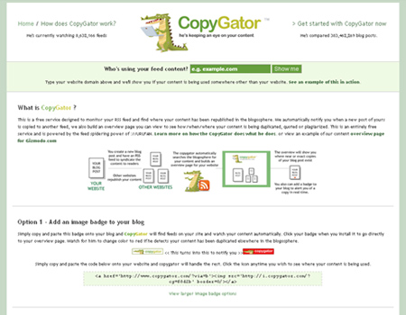 copy gator - محتوای تکراری سایت