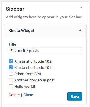 widget post-ابزارک سفارشی در وردپرس