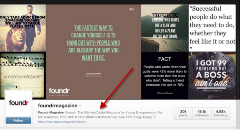 Foundr Magazine- اشتراک‌گذاری مطالب سایت