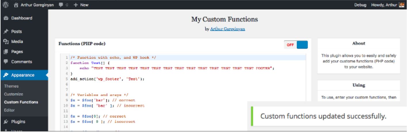 my custom function-افزودن کدهای توابع به قالب وردپرس