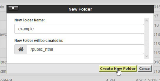 create new folder - بارگذاری فایل HTML در وردپرس