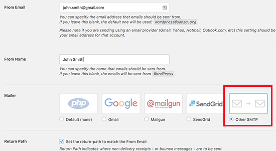 gmail smtp- عدم ارسال ایمیل در وردپرس