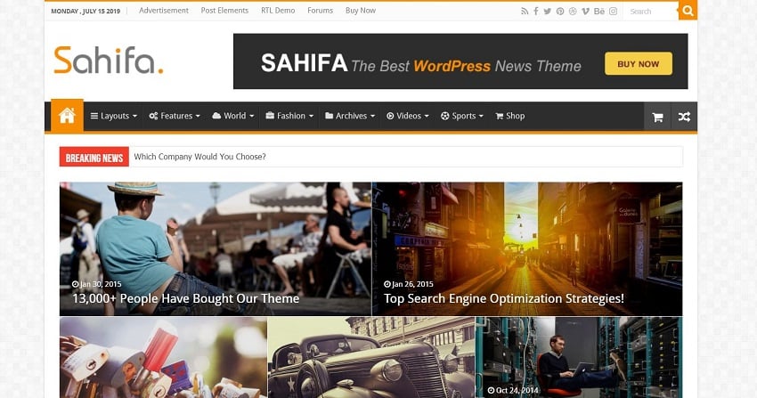 sahifa- ساخت قالب خبری 