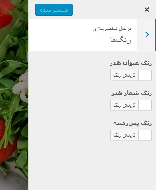 colors- قالب وردپرس Food Restro