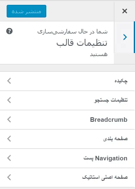 theme setting- قالب وردپرس Kids Education