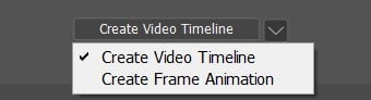 انتخاب create frame animation