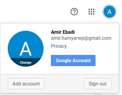 signout gmail- خروج از حساب کاربری