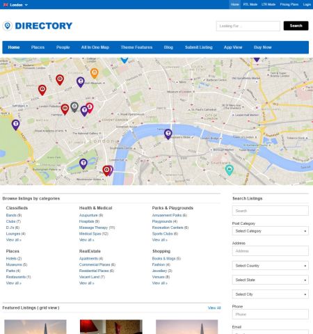 Directory- قالب حرفه ای دایرکتوری 