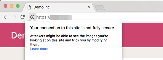 not secure- عدم تایید ssl