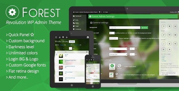 افزونه Forest - Revolution WordPress Admin Theme