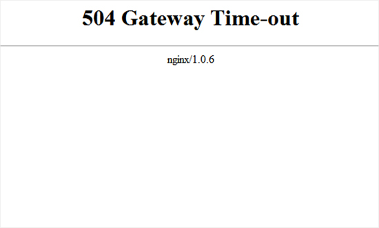 خطای 504 gateway timeout