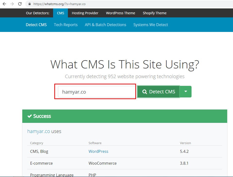 What CMS-تشخیص cms سایت