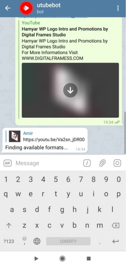 finding available formats in utubebot-دانلود فیلم از یوتیوب