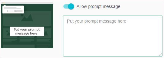 Allow prompt message