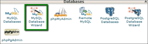 به بخش MySQL cPanel در سی پنل بروید.