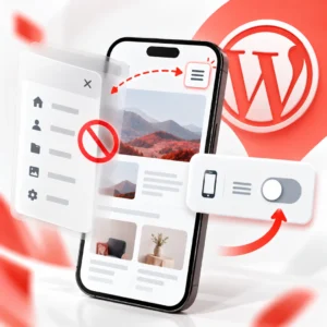 آموزش پنهان کردن منوی موبایل در وردپرس