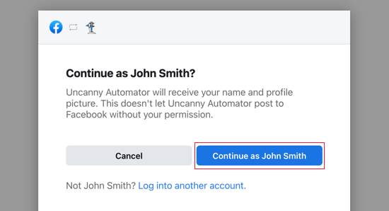 اتصال صفحه فیس بوک خود به افزونه Uncanny Automator وردپرس
