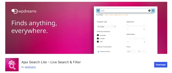 افزونه Ajax Search Lite