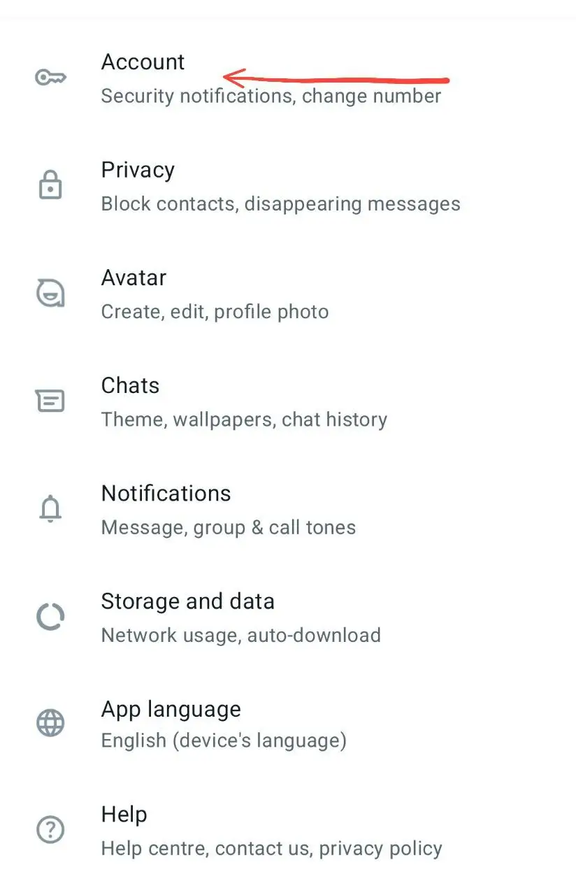 حذف اکانت واتساپ