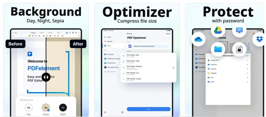 PDFelement نرم افزار مخصوص ios برای کاهش حجم پی دی اف