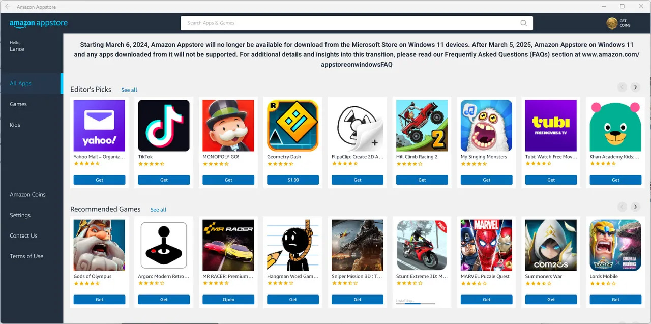 Amazon App Store