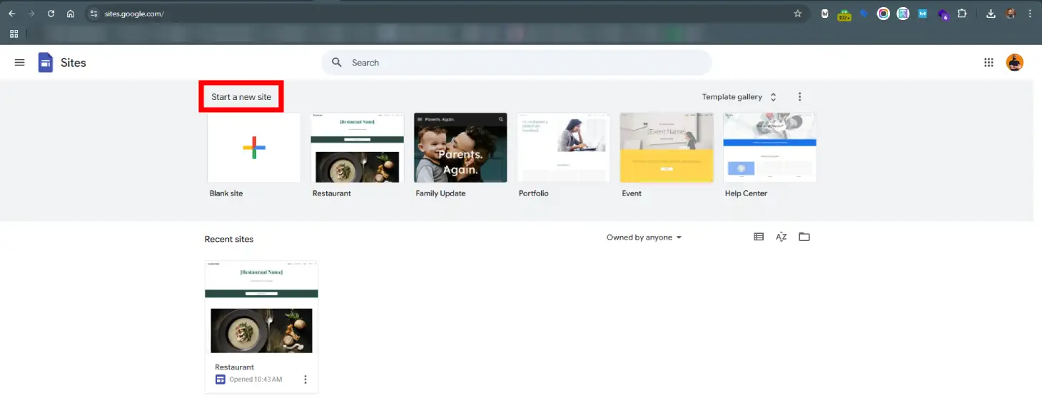 آموزش ساخت سایت در گوگل