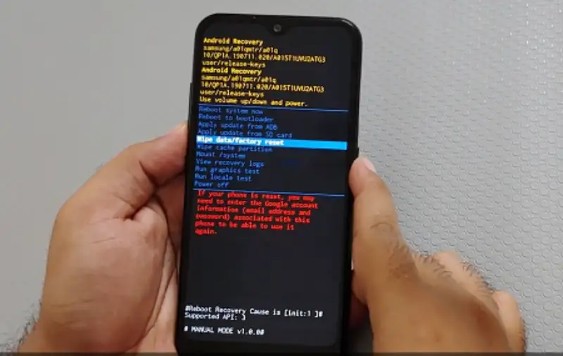 ریست کردن گوشی سامسونگ قفل شده