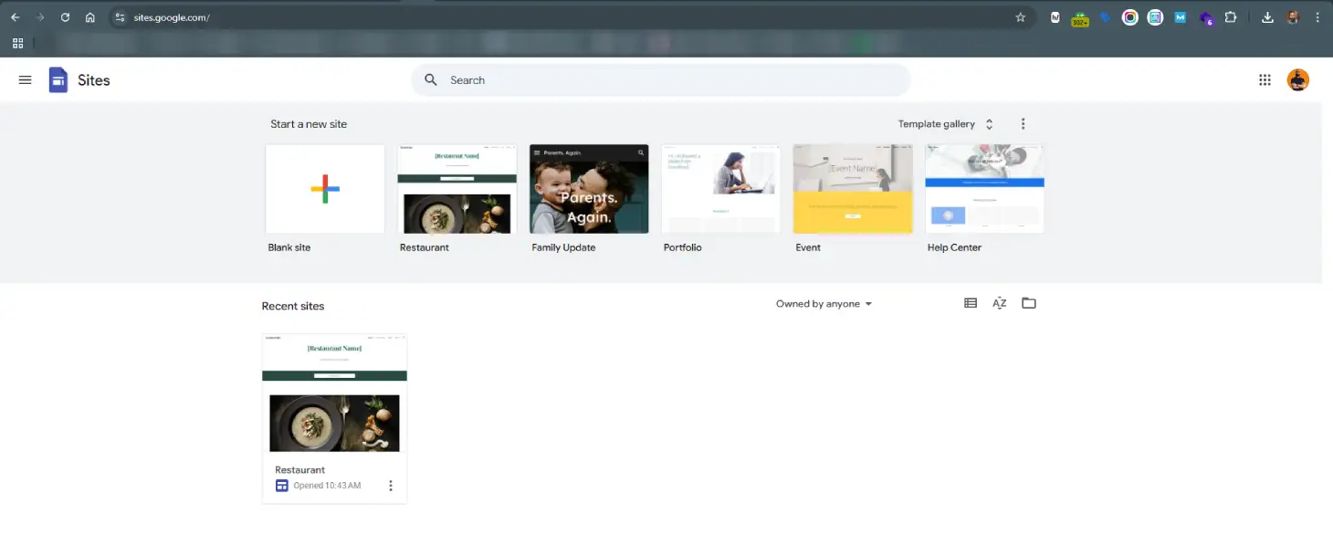 آموزش ساخت سایت در گوگل