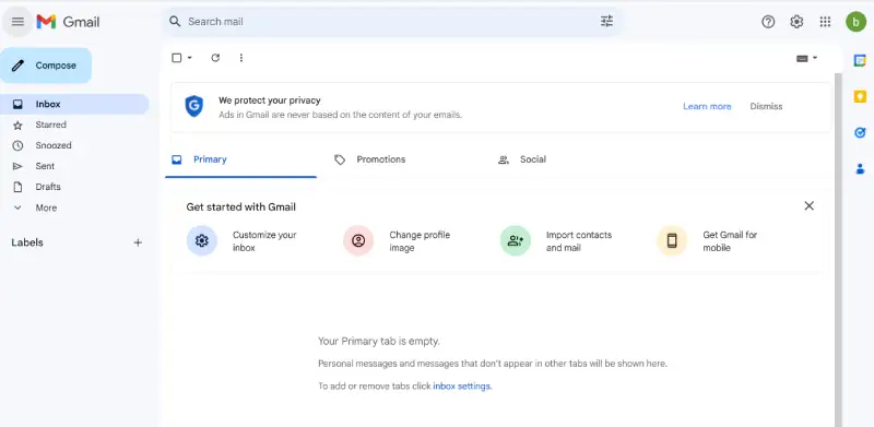 اتمام کار جیمیل
