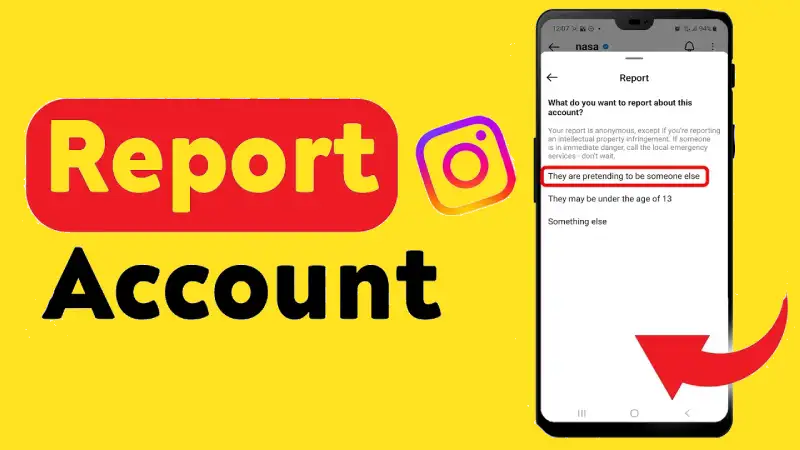 اکانت ریپورت شده در اینستاگرام