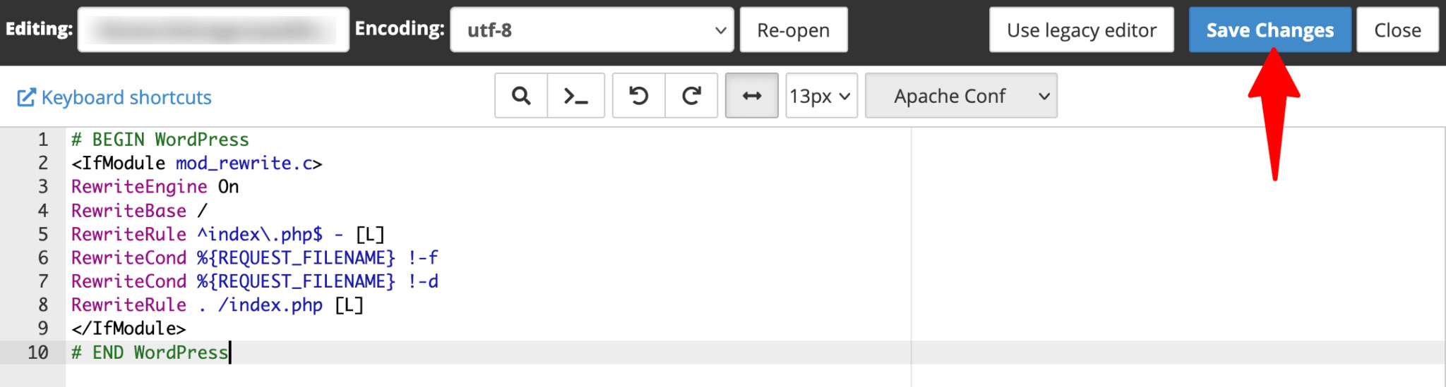قرار دادن htaccess