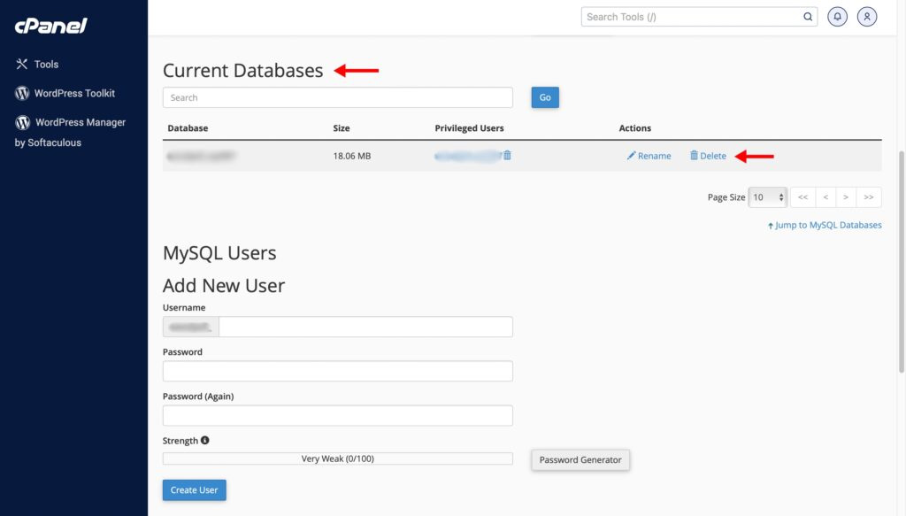 انتخاب دیتابیس
