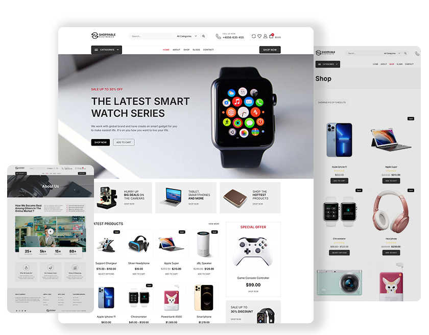 قالب فروشگاهی چندمنظوره وردپرس Shoppable Electronics