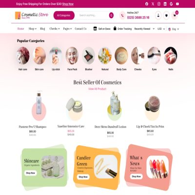 قالب زیبایی چندمنظوره وردپرس Pedicure Makeup Store