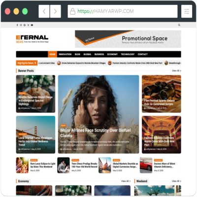 قالب خبری وردپرس Eternal News