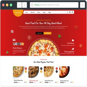 قالب رایگان رستورانی وردپرس Flex Fast Food