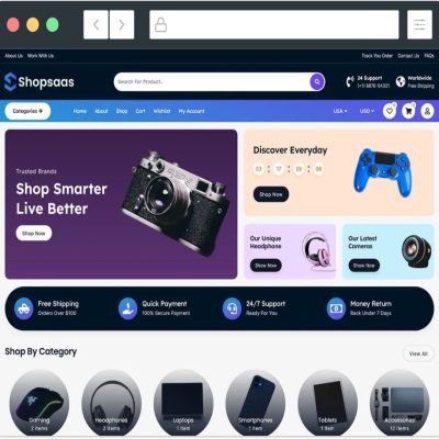 قالب فروشگاهی Shopsaas