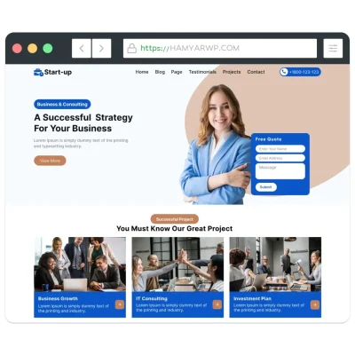 قالب وردپرس استارتاپ و کسب‌وکار Business Startup Expert