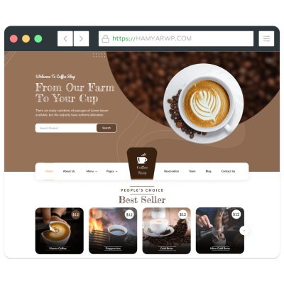 قالب وردپرس کافه و رستوران Cafe Coffee Charm