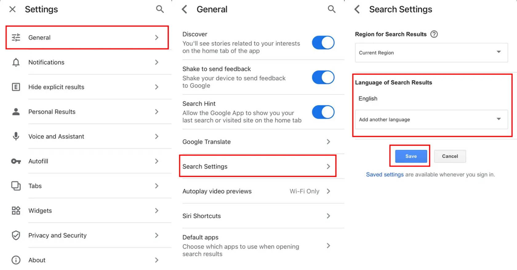فارسی كردن گوگل كروم در گوشی آیفون