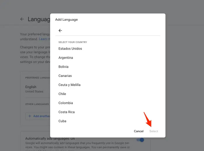 انتخاب زبان موردنظر