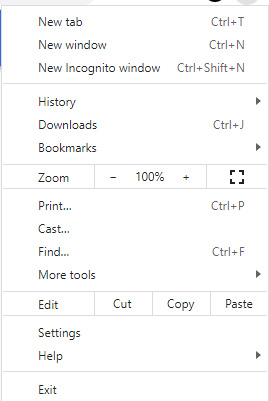 باز کردن تنظیمات کروم در ویندوز 