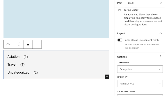 بلوک پُرس‌وجوی اصطلاحات