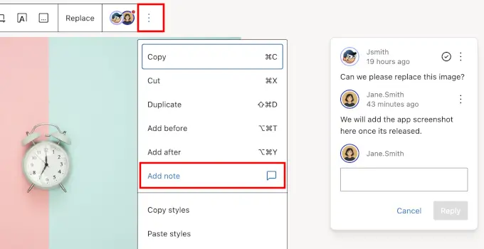 نحوه استفاده از یادداشت ها در وردپرس 6.9