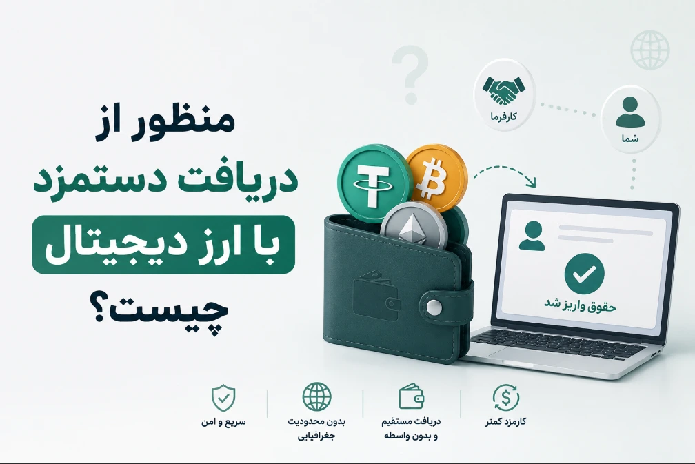 تصویری از یک لپتاپ، کیف پول و چندین ارز دیجیتال در کنارهم
